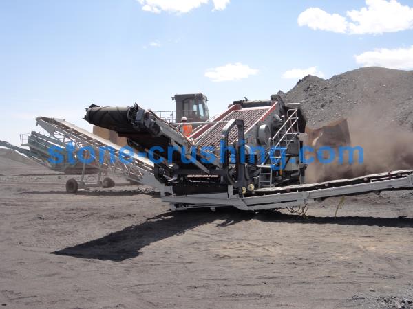 used track concrete crusher
