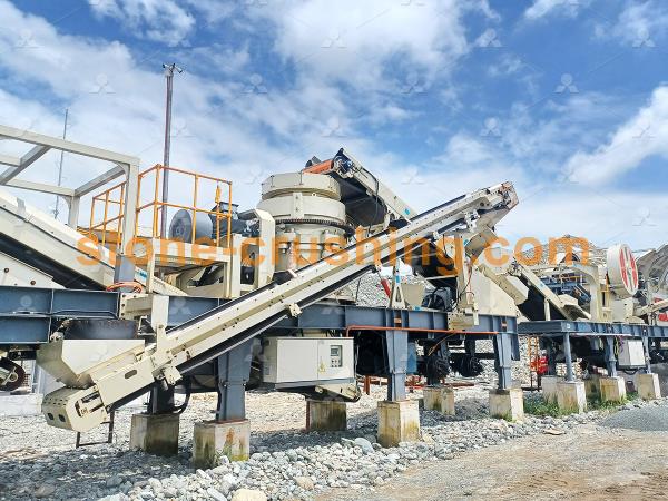 mobile crusher use in river stone sale