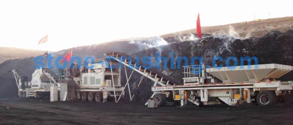 mobile portable crusher for crushing coal