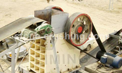 sand production using jaw crusher