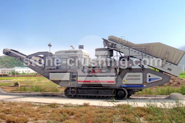 crawler mobile rock crusher