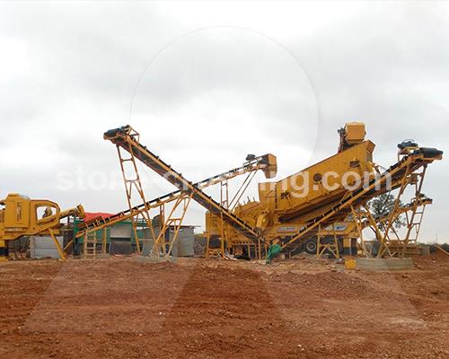production process of mobile recycling crushing plant